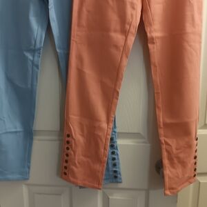 Size 8/10 Simply Noelle Coral Straight Leg Pants